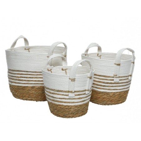 Lot De 3 Paniers Ronds En...