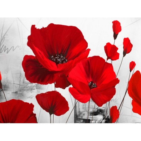 Tableau moderne coquelicots...
