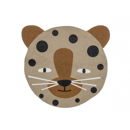 Tapis enfant rond Léopard -...