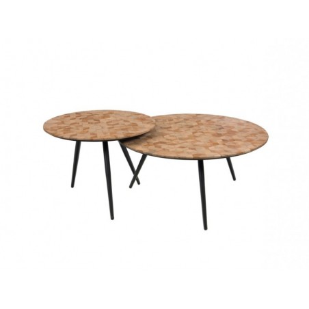 2 Tables basses teck Bahia...