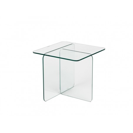 Bout de canapé T en verre -...