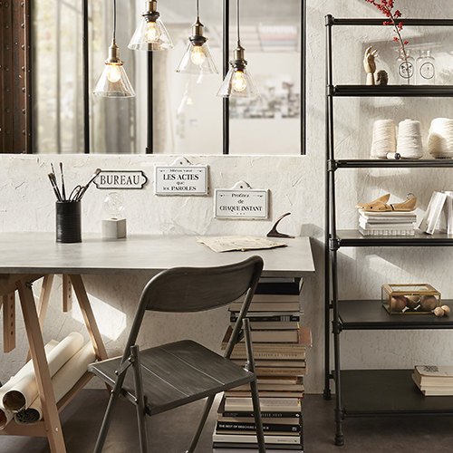 Décoration rétro factory ambiance style industriel bureau