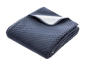 Couvre Lit Bicolore 240 x 260 cm + 2 Taies d'Oreiller