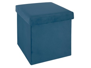 Pouf pliant Effet Velours Tess