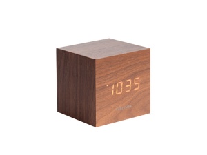Réveil mini cube en bois
