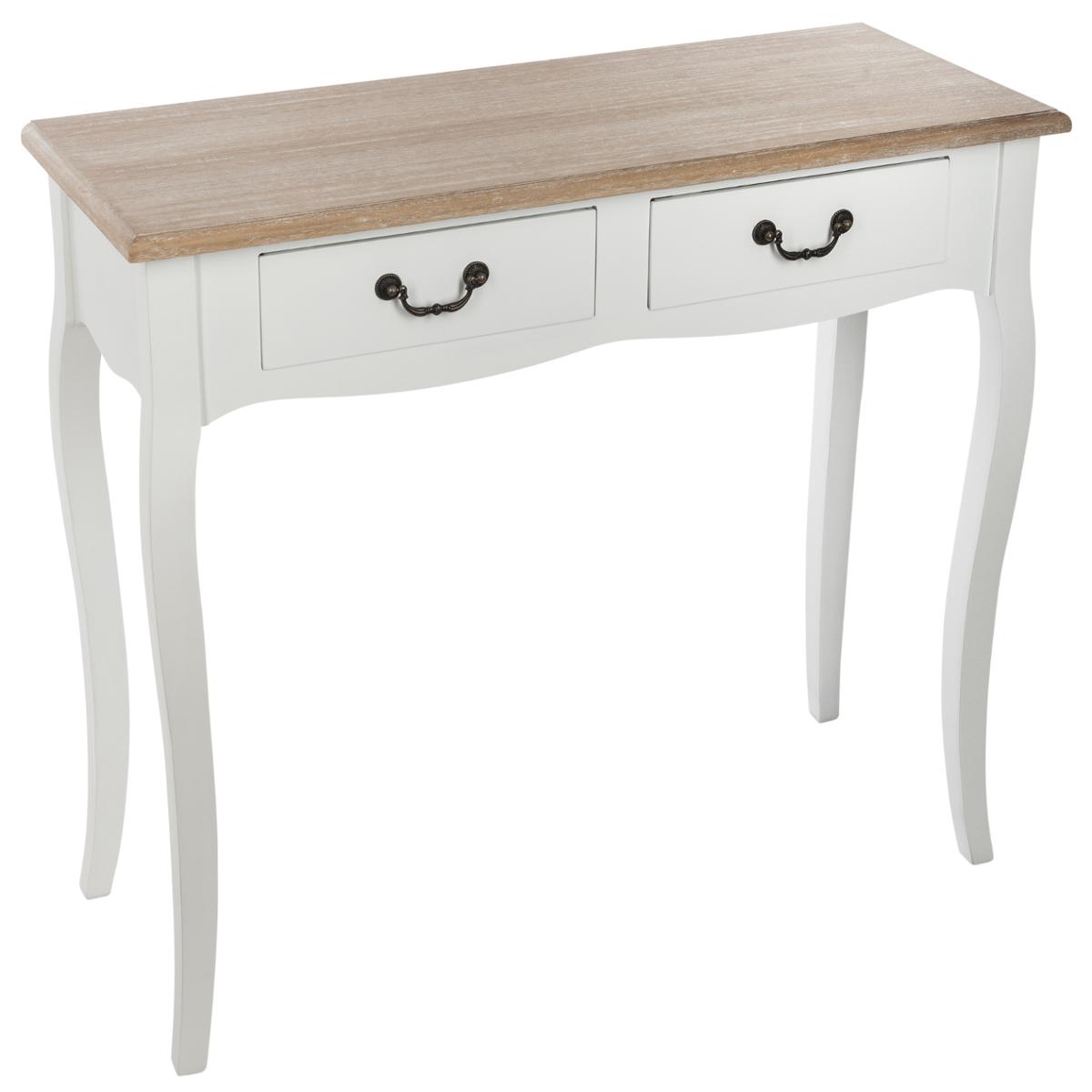 Console 2 tiroirs bois naturel Chrysa - Atmosphera