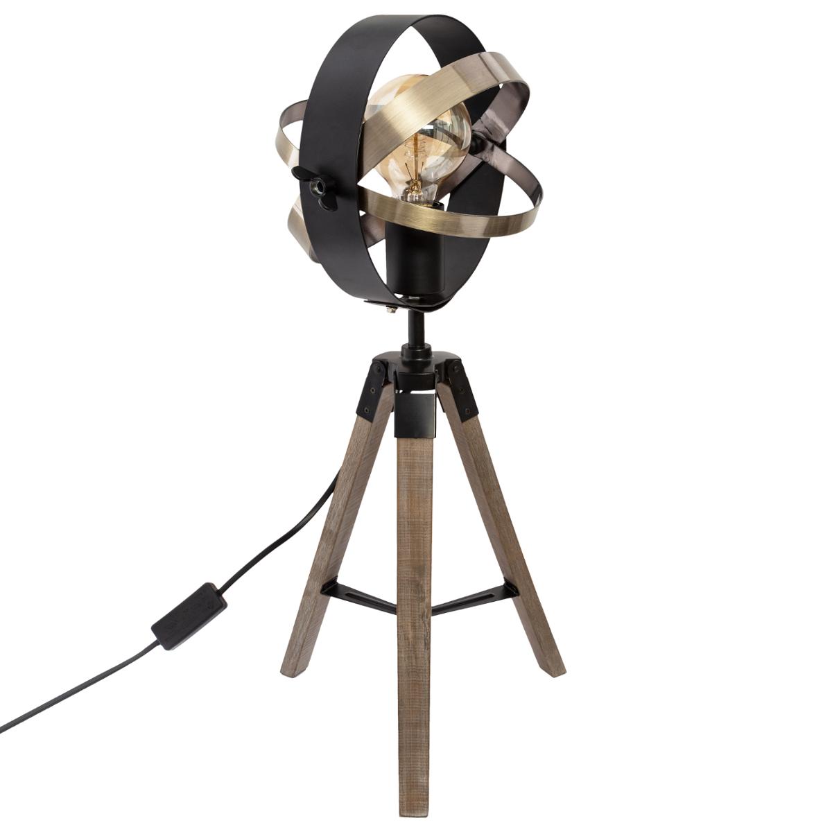 Lampe Bois Métal - Atmosphera