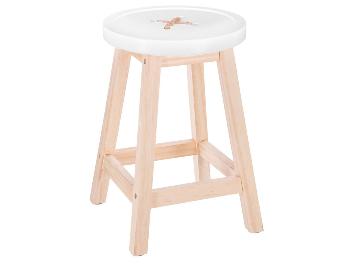Tabouret bas Bouton Pastel Scandi" - Atmosphera"