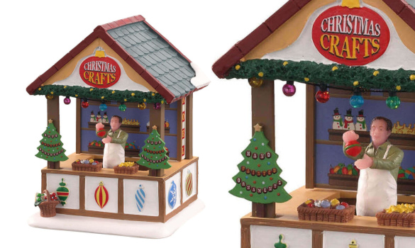 Le stand des décorations de Noël artisanales