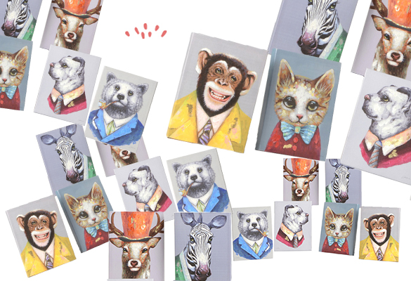 134726_cerf (3) tableau deco decoration couleur cadre mural peinture original animaux cerf