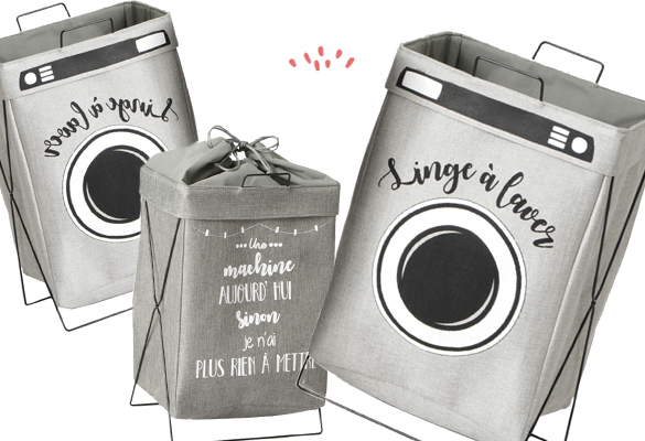 134742_gris foncé_(4) panier linge tissu vetement sale paniere machine salle de bain laverie buanderie