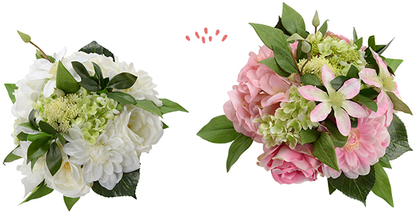 139661 (4) bouquet fleur feuille rose vert petale mariage joli rose faux artificiel