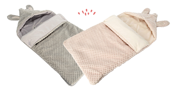 140885 (3) plaid nid ange enfant bebe poil doux cocooning douceur chaud lapin couverture