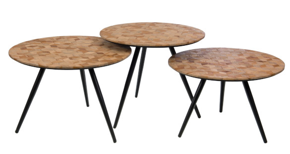 Ensemble de 3 bouts de canapé Bahia d'Amadeus, pour réhausser la déco