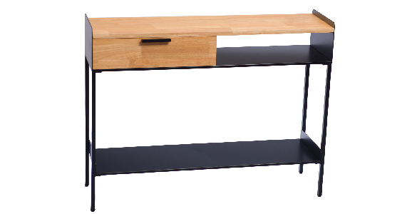 La console simple nature Amadeus : l'alliance parfaite du bois et du métal
