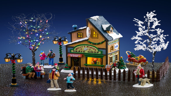 Donnez vie à la magie de l'hiver avec le set patinage d'hiver de Wally Lemax
