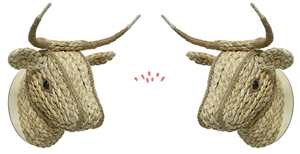 830290 (4) trophee tete buffle salon safari deco decoration