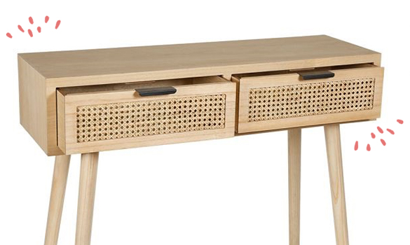Console En Bois 2 Tiroirs Java Ostaria 1
