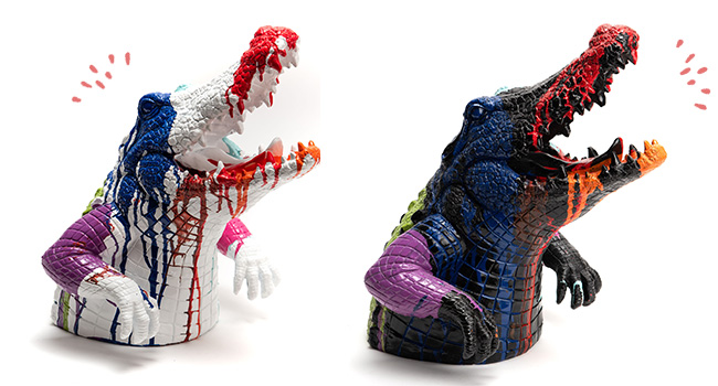 Le crocodile Attaque Trash Amadeus