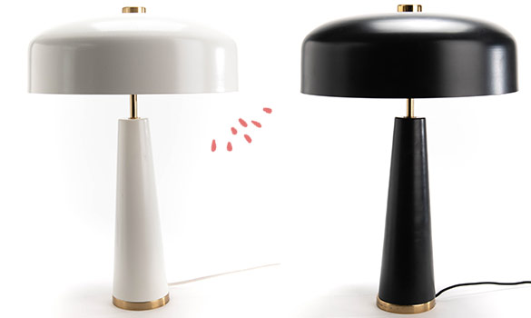 Une lampe de table moderne