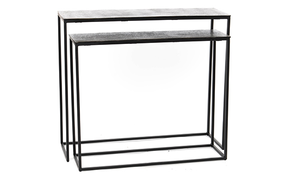 Lot de 2 Consoles Alu Silver Amadeus