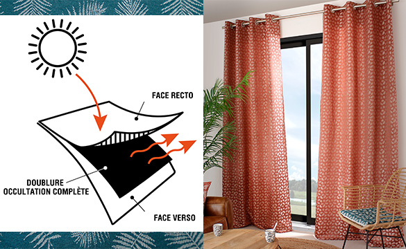 Rideau jacquard | Prêt à poser - Home Maison