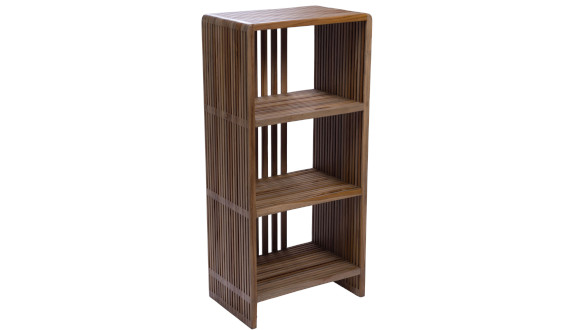 Une bibliothéque en teck pour un espace élégant