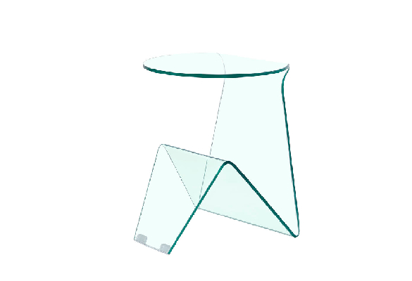 Un design audacieux pour ce bout de canapé en verre Amadeus