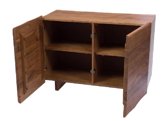 Un buffet 2 portes en bois d'acacia et au style épuré