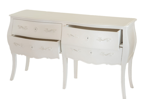 La commode double Murano blanche d'Amadeus