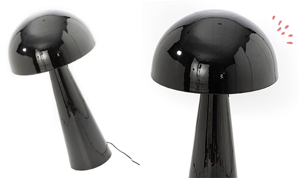 lampe champignon emaillee Amadeus