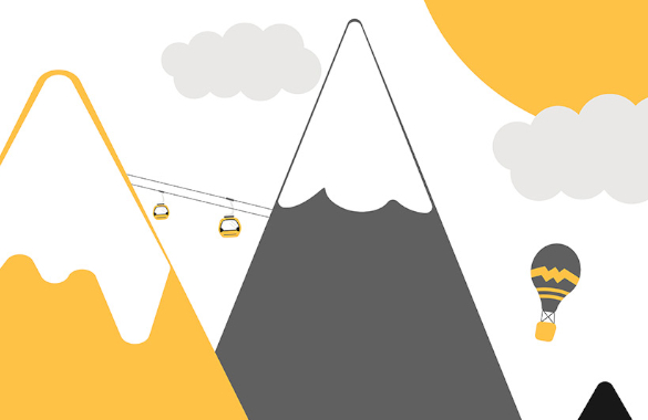 Un peu plus de détails sur le papier peint Aventures en montagne