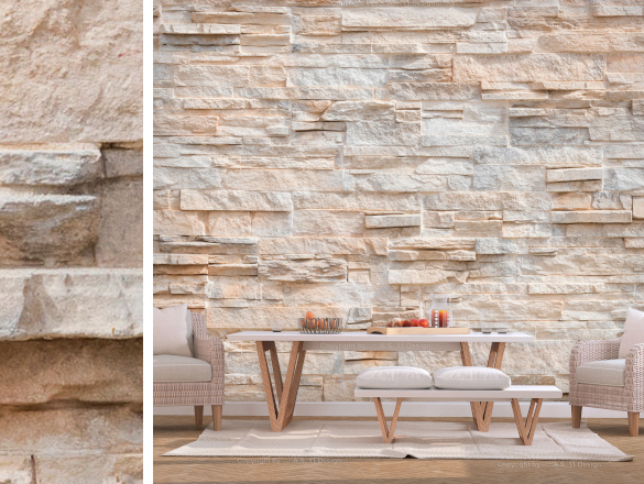 Le papier peint imitation pierre