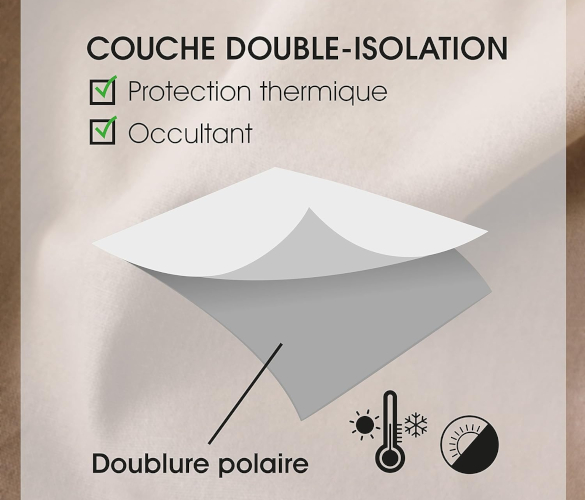 Le rideau thermique 135 x 240 cm Nordica 