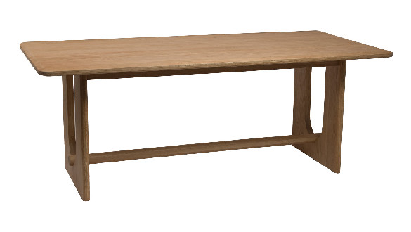 Table à manger Edwin en bois naturel : le cœur chaleureux de votre foyer