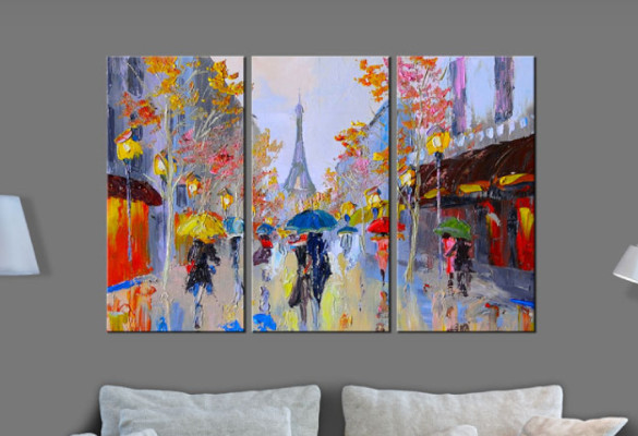 Paris sous la pluie, un superbe tableau dans votre salon