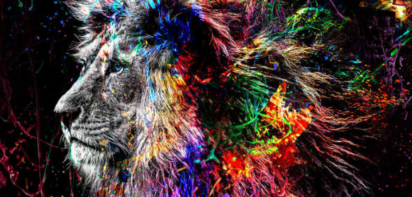 Zoom sur le tableau Crazy Lion