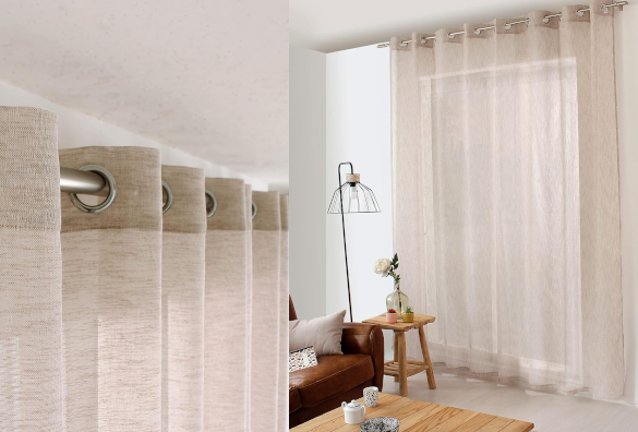 Le voilage Maya, un aspect lin en 300 x 240 cm